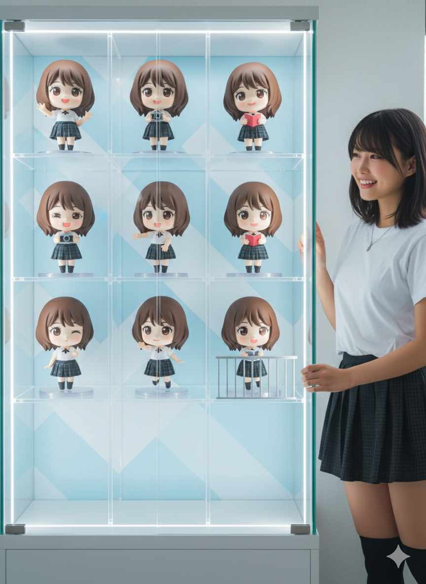 Cute 3D Figurine Display - Image 4