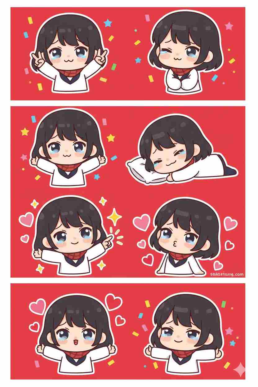 Cute Expression Sticker Pack - Image 4