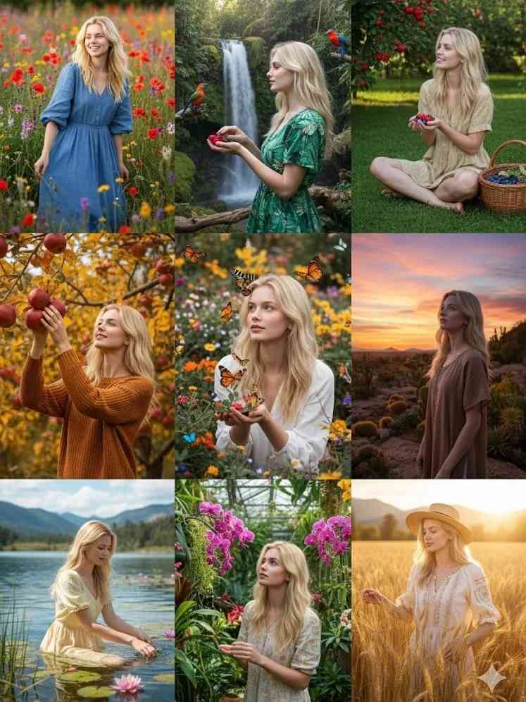 9-Panel Nature Portrait Set - Image 2