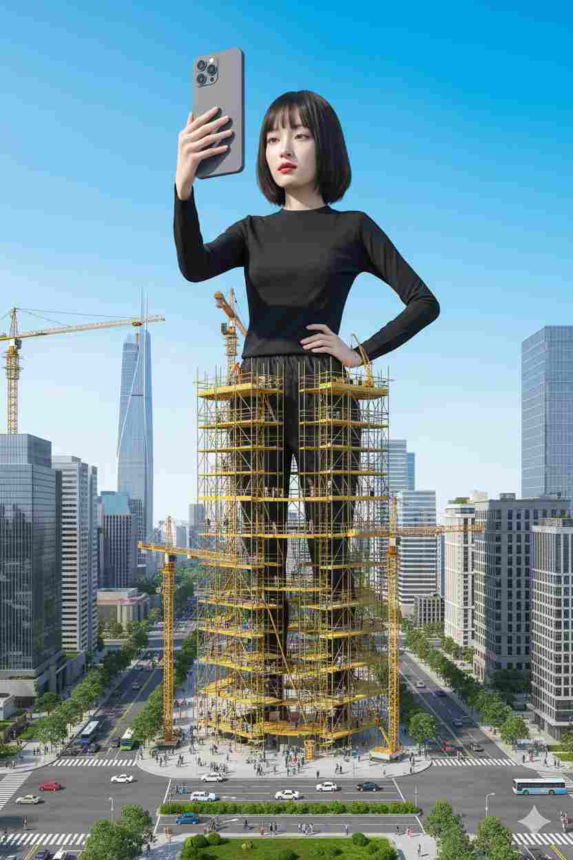 Giant Figure Construction Scene - Image 4